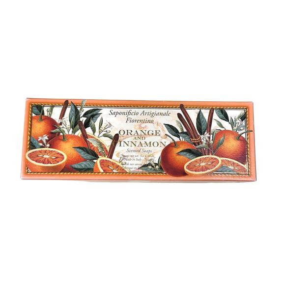Saponificio Artigianale Fiorentino Luxury Italian Soap 3 Pk Orange and‎ Cinnamon - Picture 7 of 7